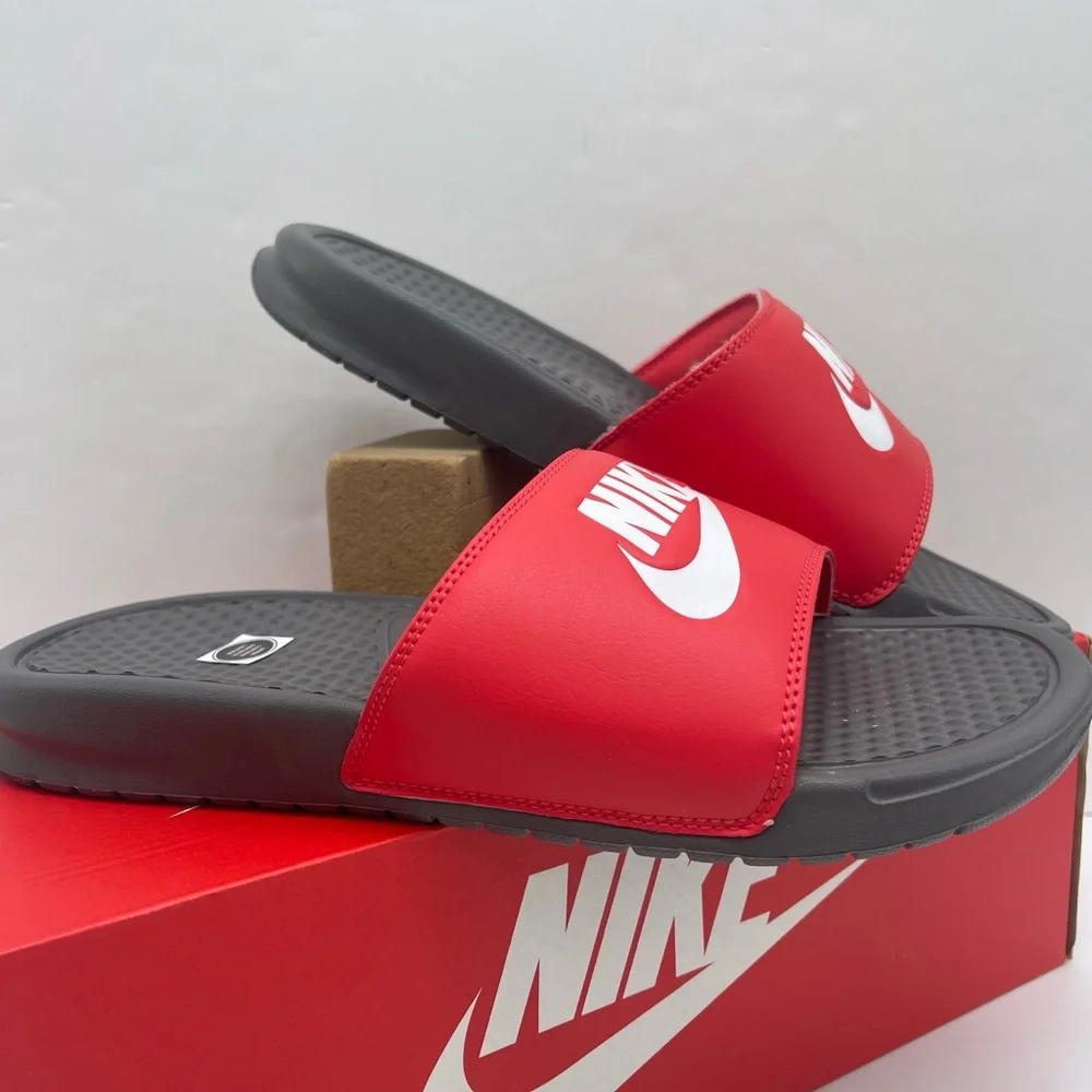 Nike Red and Gray Slide Sandals Men’s Slides BENASSI JDI
BENASSI JDI - Picture 6 of 16